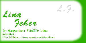 lina feher business card